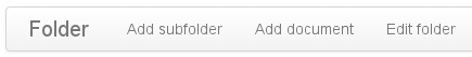 Portion of Folder menu